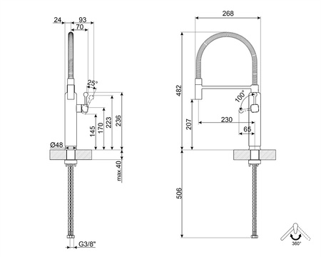Bateria, 50s, czarny MDF50BL - Smeg