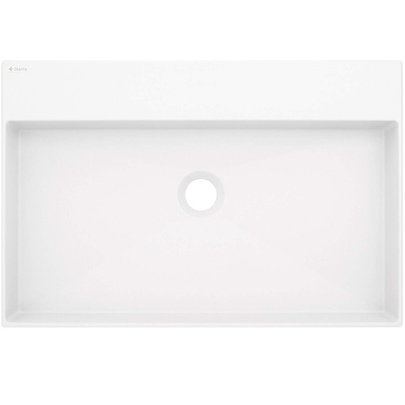 Umywalka granitowa nablatowa z miejscem na baterię - 60x40 cm CQR_AU6S - Deante