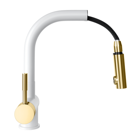 Bateria kuchenna GLOBALO LOBIO WHITE/LIGHT GOLD MAT RING 1.1