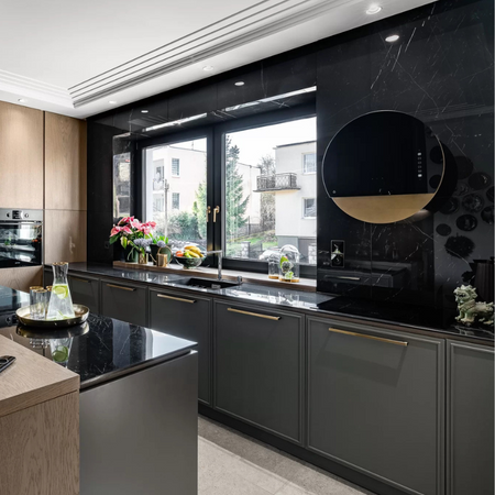 Okap przyścienny CIARKO Design Eclipse Black / Gold - CDP6001CZ