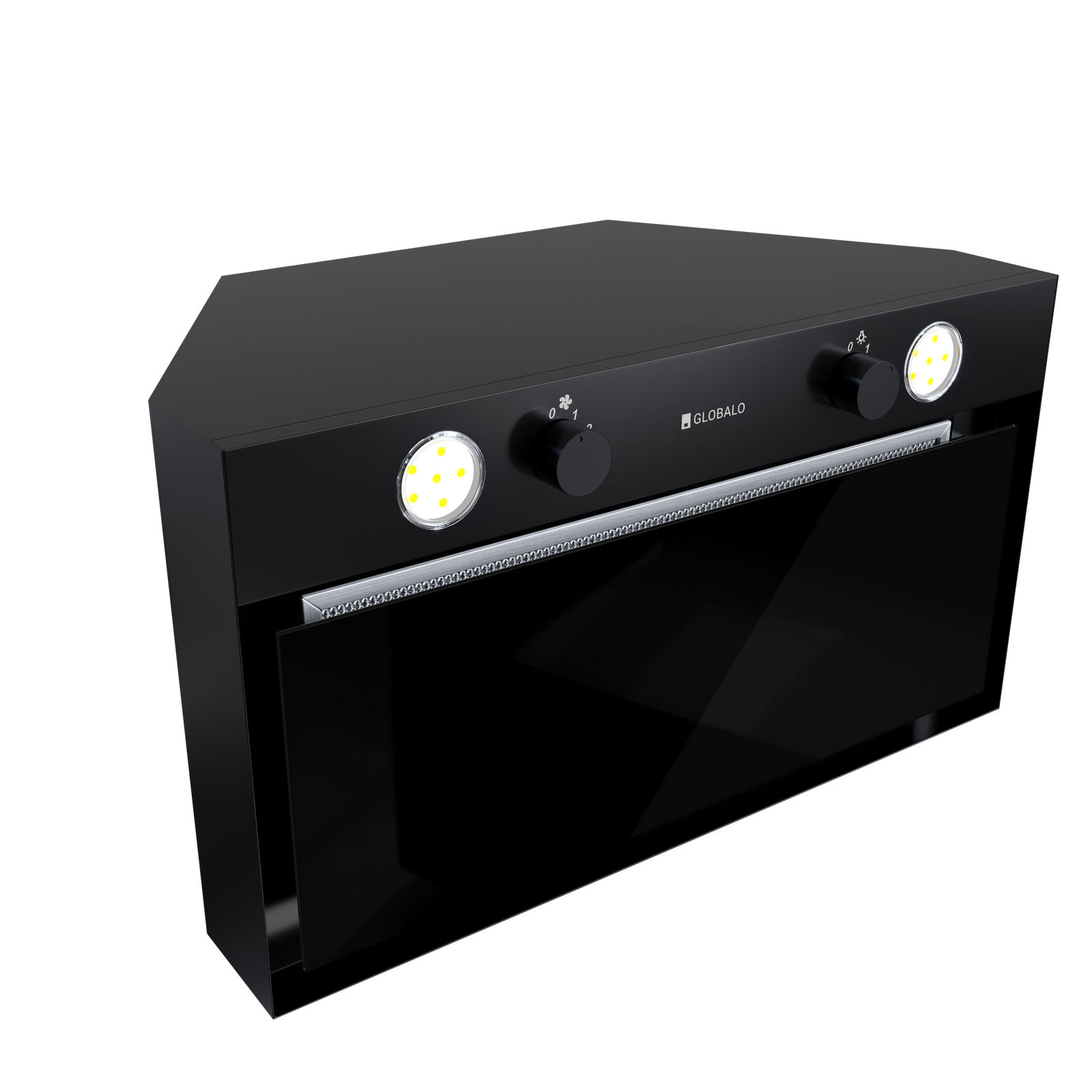 Okap kuchenny podszafkowy GLOBALO FLOWERI 60.2 BLACK