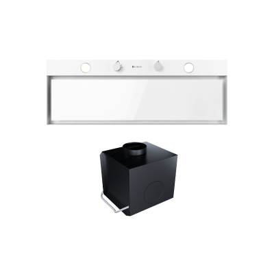 Okap kuchenny podszafkowy GLOBALO FLUXIME 90.1 WHITE + turbina TW 2.1