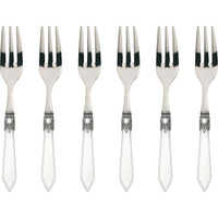 Bugatti OXFORD Biały zestaw 6 widelczyków do ciasta w pudełku OXB1M-N3217