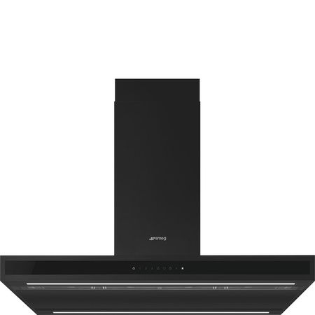 Okap wyspowy, 90 cm, czarny mat KLTI9L4MB - Smeg