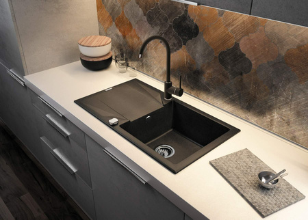 Zlewozmywak granitowy 1-komorowy z ociekaczem ZQJ_2113 - Deante