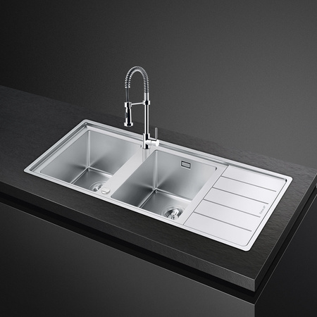 Zlewozmywak ze stali nierdzewnej LFT116D - Smeg