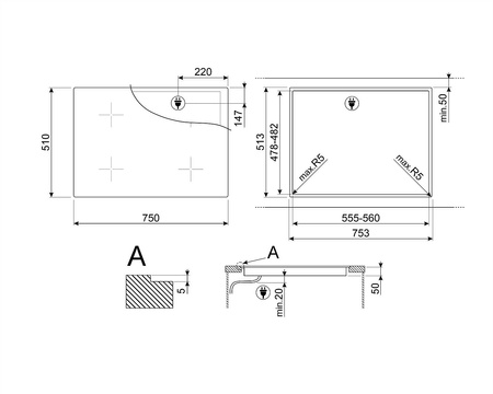 Płyta kuchenna SI4742D - Smeg