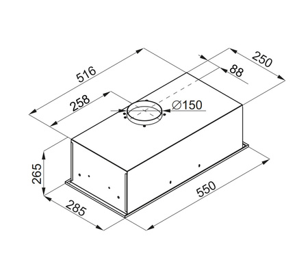 Okap kuchenny podszafkowy GLOBALO PIMOTION 60.1 WHITE