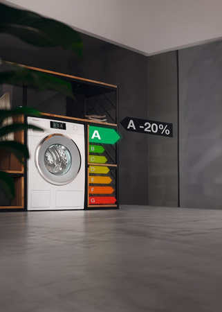 Pralka wolnostojąca MIELE WEG895 WCS PWash TwinDos Steam 9kg ładowana od przodu - 12725410