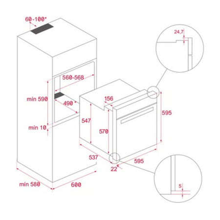 Piekarnik wielofunkcyjny do zabudowy TEKA HLB 8400 FBK - 111000076