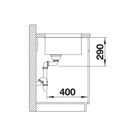 Zlew jednokomorowy BLANCO ANDANO 500-U stal polerowana - 522967