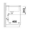 Zlew jednokomorowy BLANCO SUBLINE 400-U Silgranit antracyt - 523422