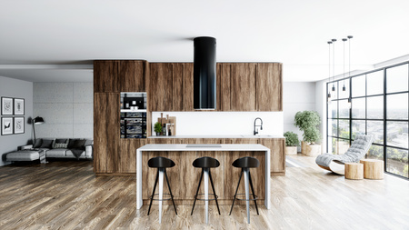 Okap kuchenny wyspowy GLOBALO HEWENO ISOLA 39.2 BLACK