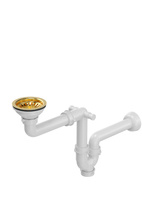 BERG ARMATURA 1 KOM ZŁOTE AKCESORIA SYFON PRZELEWOWO ODPŁYWOWY MANUALNY BACGD03