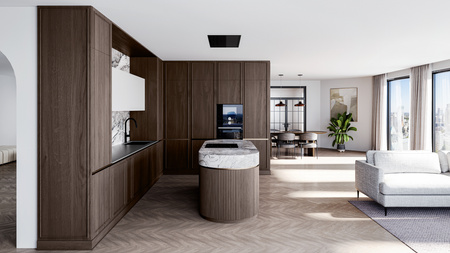 Okap sufitowy GLOBALO NOVELTI 100.1 BLACK + turbina TZ 1.1