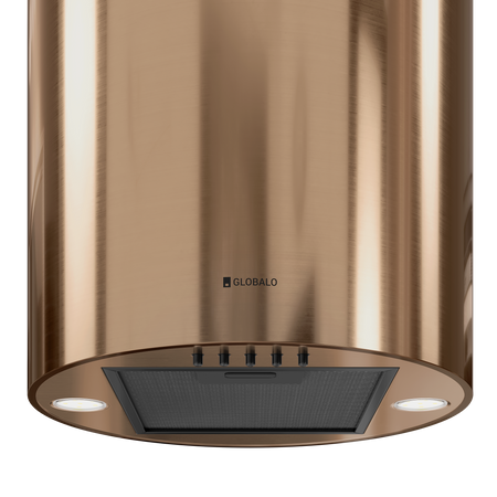 Okap kuchenny wyspowy GLOBALO LOBELIO ISOLA 39.1 CARMEL GOLD
