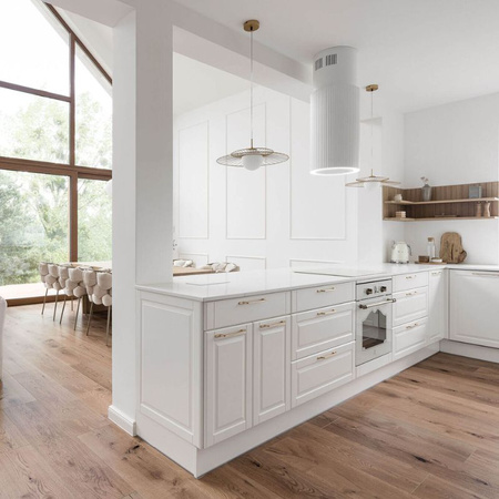 Okap kuchenny wyspowy CIARKO Design Monogram W White biały - CDW3802B