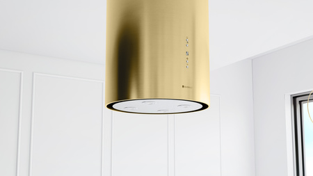 Okap kuchenny wyspowy GLOBALO CYLINDRO ISOLA 39.7 LIGHT GOLD MAT