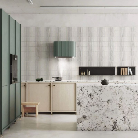 Okap kuchenny przyścienny CIARKO Design Mono 80cm Green - CDP8001GR