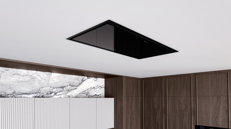 Okap sufitowy GLOBALO NOVELTI 100.1 BLACK + turbina TW 3.1