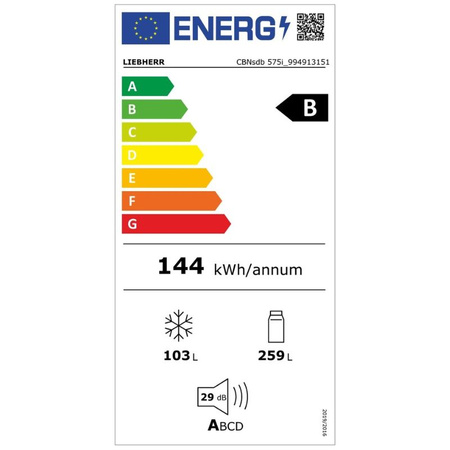 Lodówka wolnostojąca z zamrażarką LIEBHERR CBNsdb 575i Prime BioFresh NoFrost