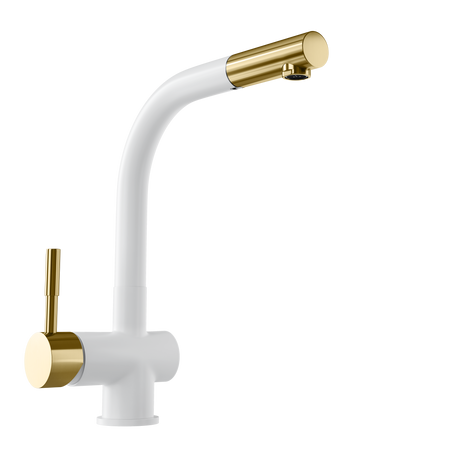 Bateria kuchenna GLOBALO LOBIO WHITE/LIGHT GOLD MAT RING 1.1