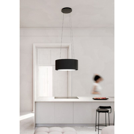 Okap kuchenny wyspowy CIARKO Design Mono Light Black 80cm - CDW8001C