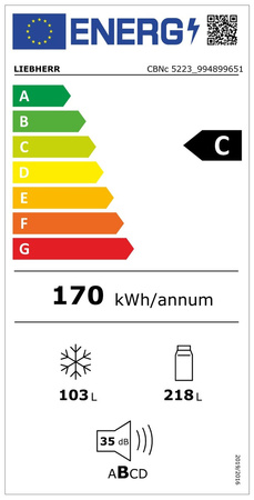 Chłodziarko-zamrażarka LIEBHERR CBNc 5223 plus BioFresh NoFrost