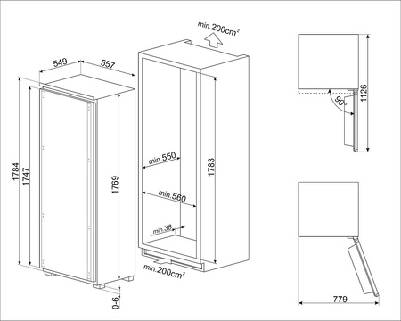 Zamrażarka, do zabudowy S9F174DND - SMEG