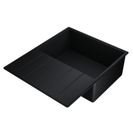 Zlew kuchenny z ociekaczem GLOBALO VIRELLA 45.1 BLACK/BL MAT