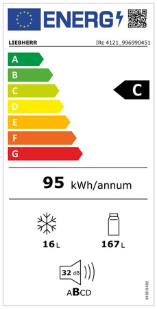 Zintegrowana chłodziarka z systemem EasyFresh LIEBHERR IRc 4121 plus