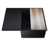 Zlew kuchenny z ociekaczem GLOBALO VIRELLA 45.1 BLACK/BL MAT