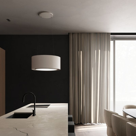 Okap kuchenny wyspowy CIARKO Design Mono Light Ecru 80cm - CDW8001E