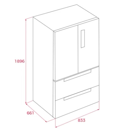 Chłodziarko-zamrażarka TEKA French Door No Frost z systemem antybakteryjnym - RFD 77825 GBK EU