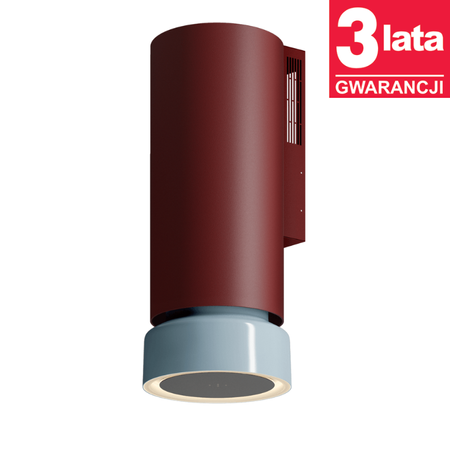 Okap kuchenny przyścienny CIARKO Design Fluo Burgundy Satin/Baby Blue Gloss CDP3805BUS/BBG