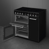 Kuchnia wolnostojąca czarna SMEG Classica CX93IMBL