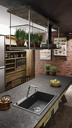 Zlewozmywak granitowy 1-komorowy ZQE_T103 - Deante