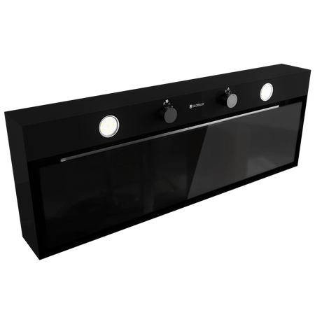 Okap kuchenny podszafkowy GLOBALO FLUXIME 90.1 BLACK + turbina TW 1.2