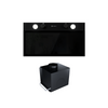 Okap kuchenny podszafkowy GLOBALO FLUXIME 60.1 BLACK + turbina TW 1.2