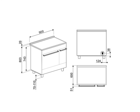 Kuchnia wolnostojąca SMEG Classica C92IPMB2