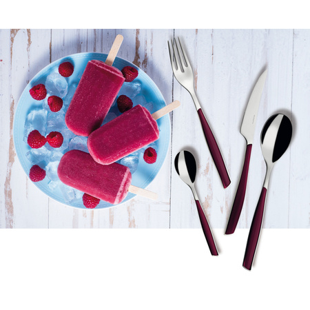 Bugatti GLAMOUR Bordowy zestaw obiadowy 24 cz. w opakowaniu GLRG-021G50