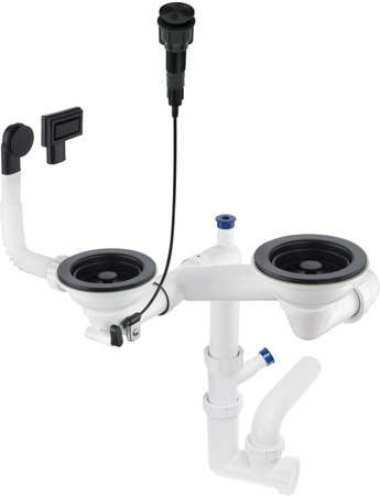 Syfon do zlewozmywaka granitowego 1.5- i 2-komorowego - Space-Saver ZXY_N983 - Deante