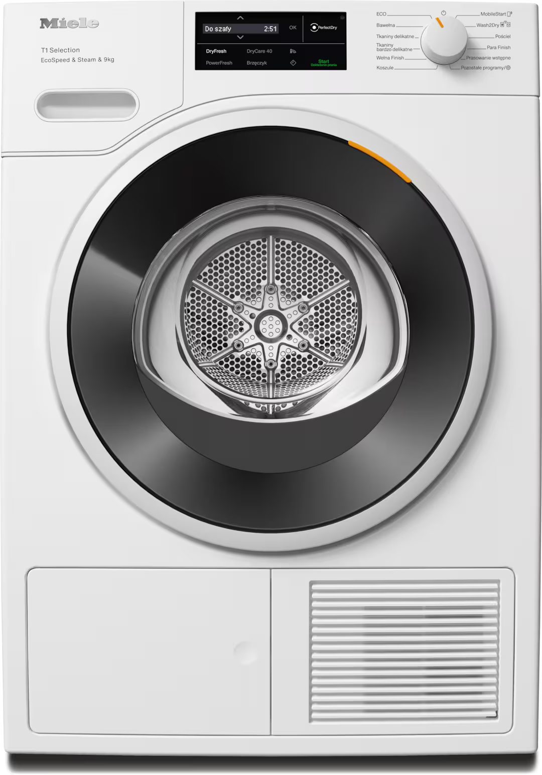 Suszarka z pompą ciepła MIELE TSL683WP EcoSpeed&Steam&9kg - 12448960