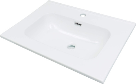 Umywalka ceramiczna wpuszczana z miejscem na baterię - 60 cm CTU_6U6W - Deante