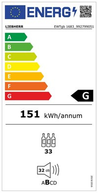 Lodówka na wina do zabudowy LIEBHERR EWTgb 1683 Vinidor z strefami temperatur