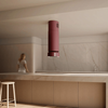 Okap kuchenny wyspowy CIARKO Design FLUO W burgundowy - CDW3805BUSG
