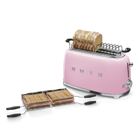 Toster, cztery kromki, pastelowy róż TSF02PKEU - Smeg