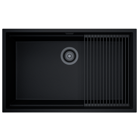 Zlew kuchenny GLOBALO MIRALIO 80.1 BLACK/BL MAT