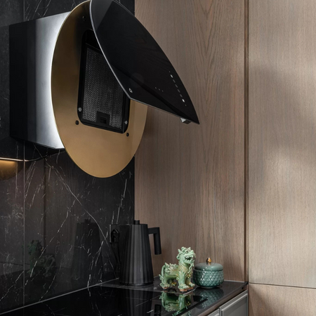 Okap przyścienny CIARKO Design Eclipse Black / Gold - CDP6001CZ