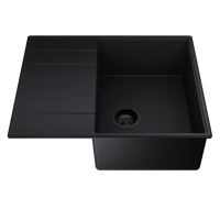 Zlew kuchenny z ociekaczem GLOBALO VIRELLA 45.1 BLACK/BL MAT